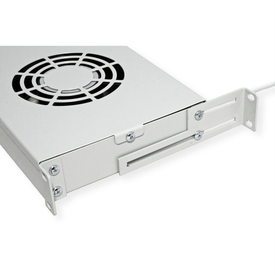 ROLINE 19-inch fan unit 2 fans, Thermostat grey