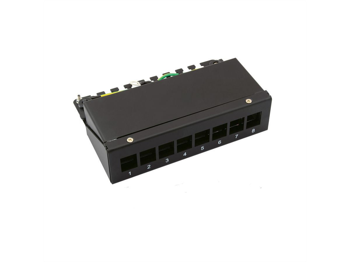 VALUE Keystone Module frame, 8 Ports, black