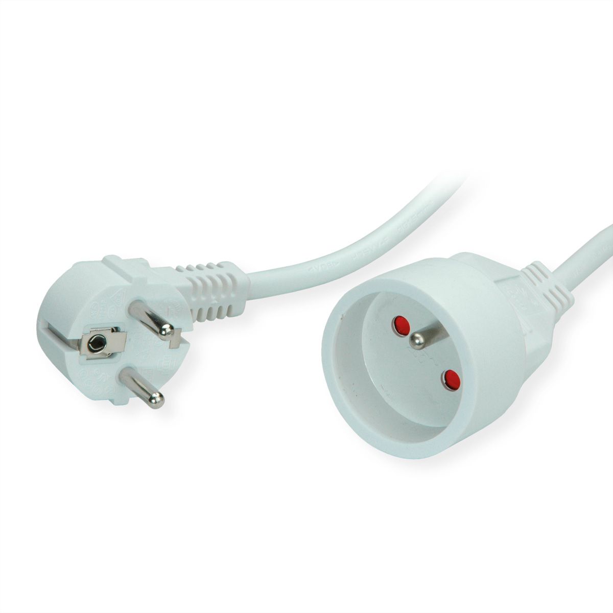 VALUE Extension Cable with 3P. Connectors, UTE Version, AC 230V, white, 3 m