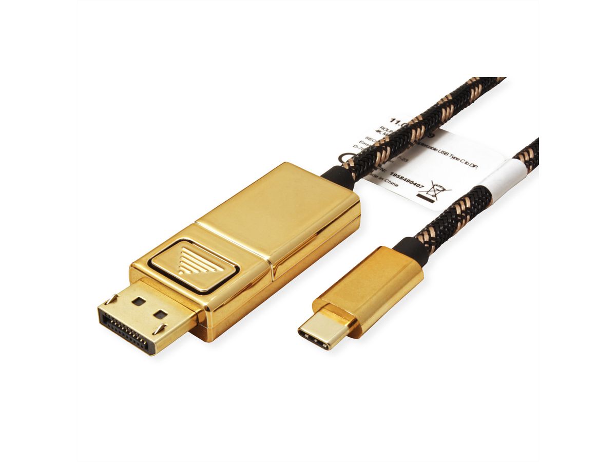 ROLINE GOLD Type C - DisplayPort Cable, M/M, 1 m