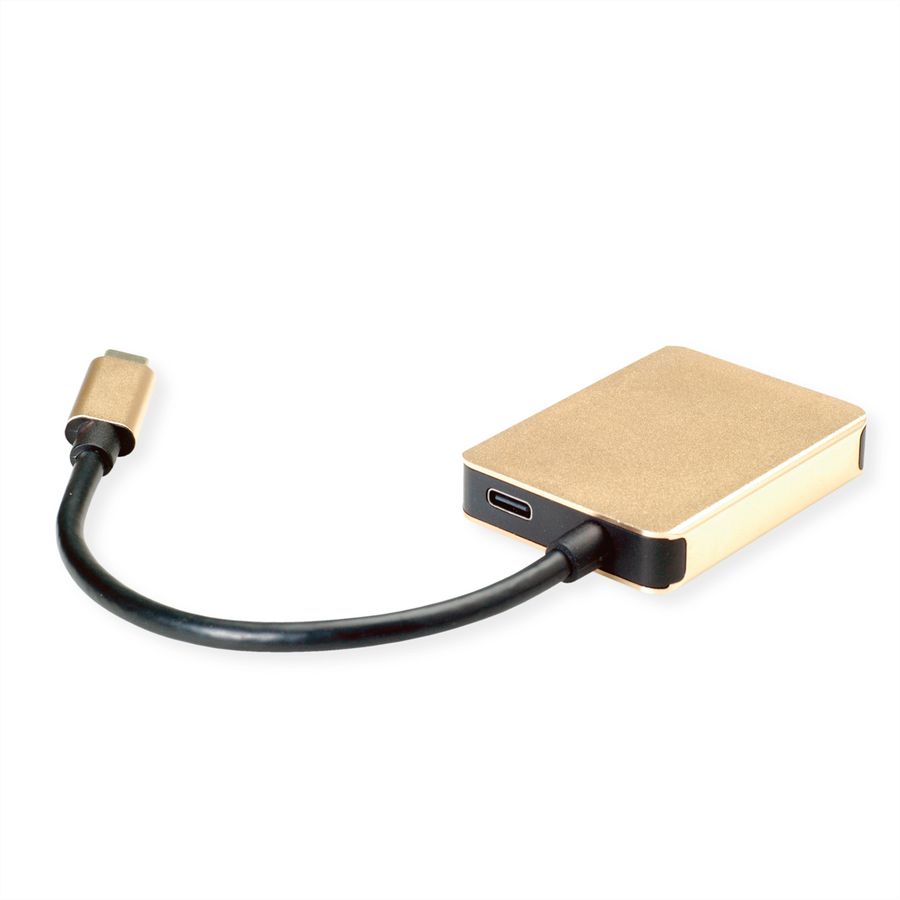 ROLINE GOLD USB-C Docking Station, 4K HDMI, 2x USB 3.2 Gen 1 ports, 1x USB Type C PD (Power Delivery)