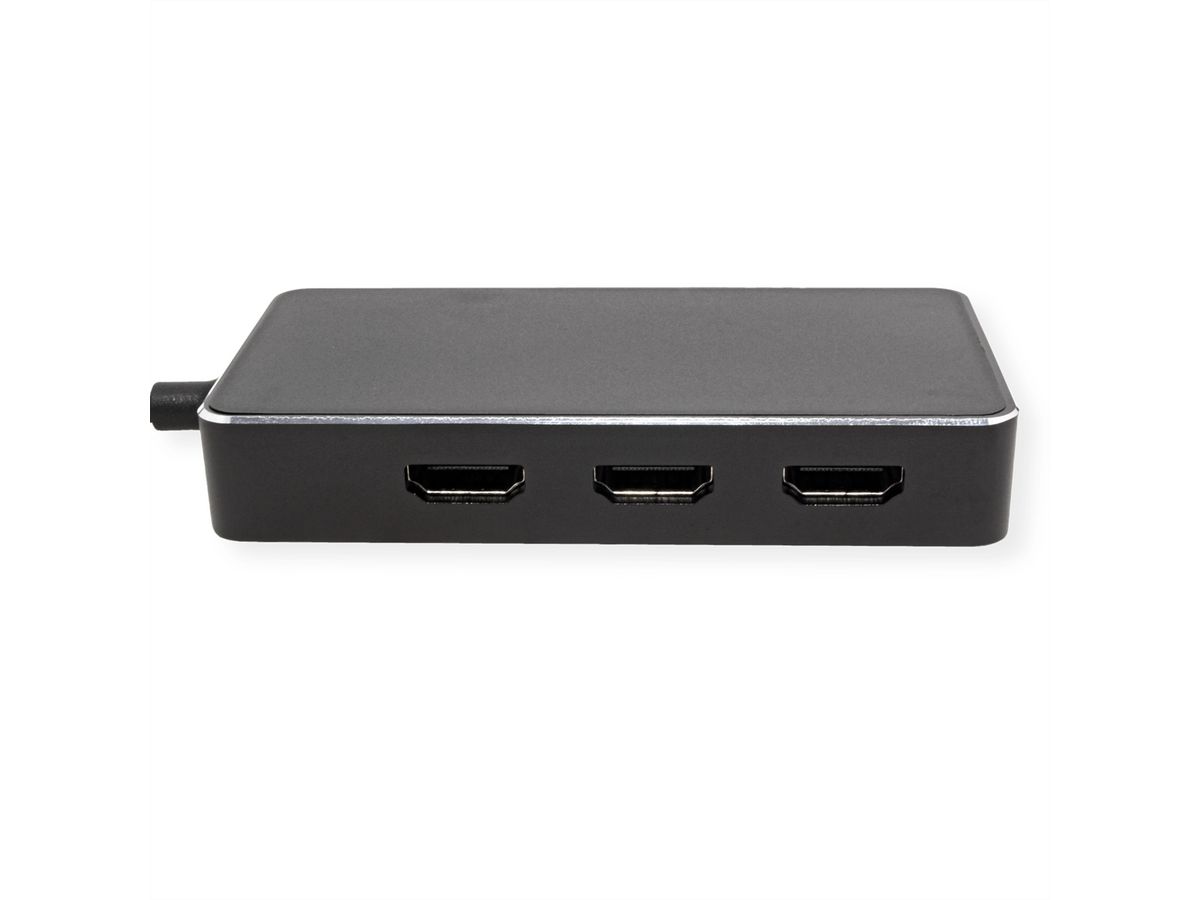 VALUE USB Type C - HDMI Multistream Adapter, 3x HDMI, 4K, M/F