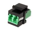 ROLINE Fiber Optic Keystone Jack, LC/LC Duplex, Singlemode, OS2, APC