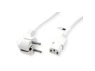 ROLINE GREEN Power Cable, straight IEC Connector, white, 0.8 m