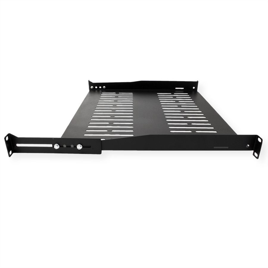 VALUE 19"-Fixed Shelf, 485 x 400mm, 1U, max. 25kg, black