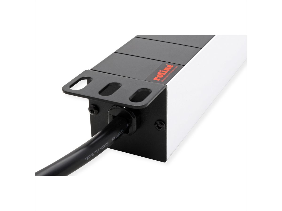 ROLINE 19" PDU for Cabinets 8x 3600W, IEC320 C13 - C20 M, Aluminium, 2 m
