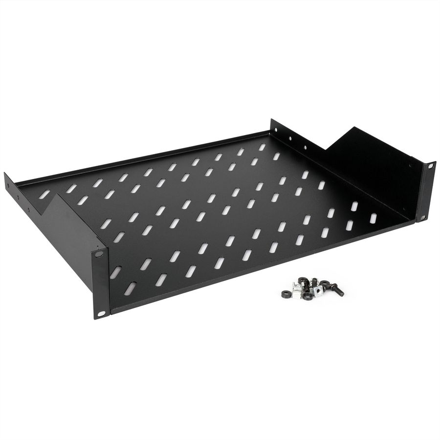 ROLINE 19-inch shelf 2 U 350 T, 25kg load capacity black