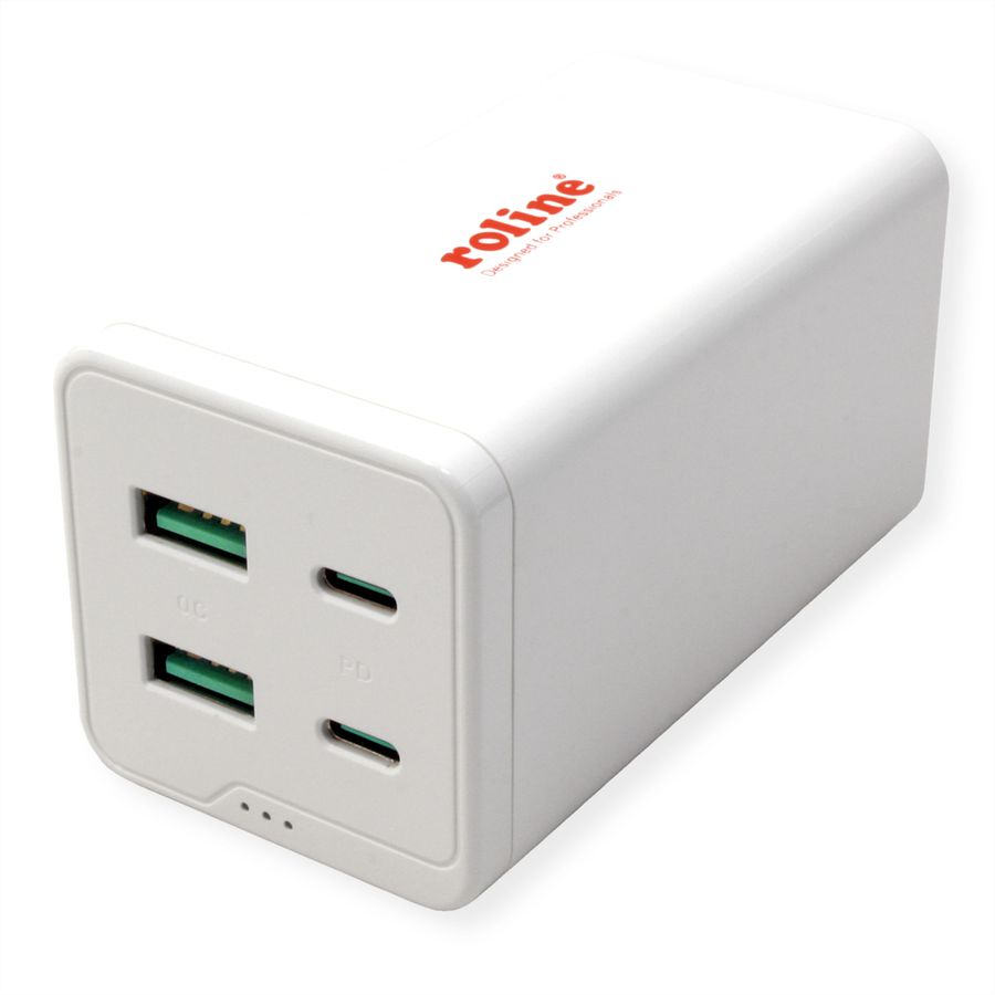 ROLINE USB Charger, 4 Ports (2x USB-C, 2x USB-A QC 3.0), max. 120W