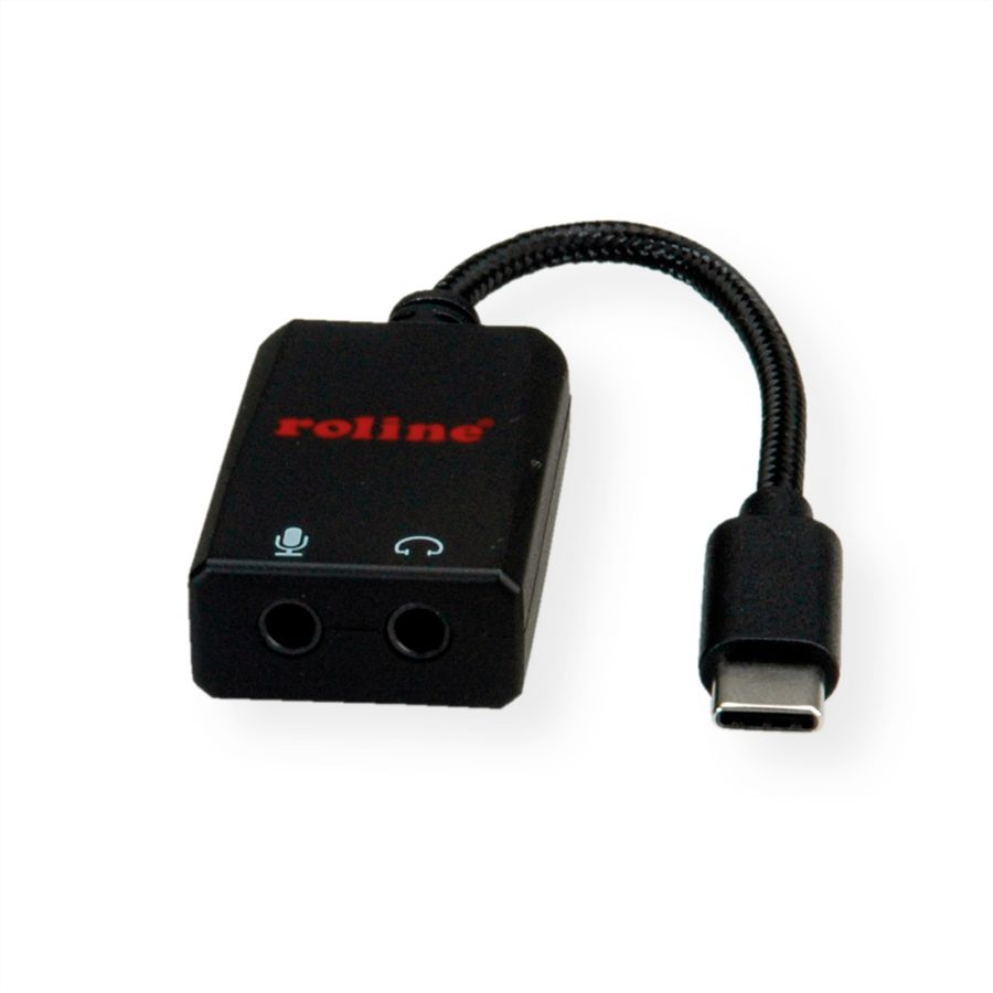 ROLINE Type C - 2x 3.5mm Audio Adapter, M/F, 0.13 m