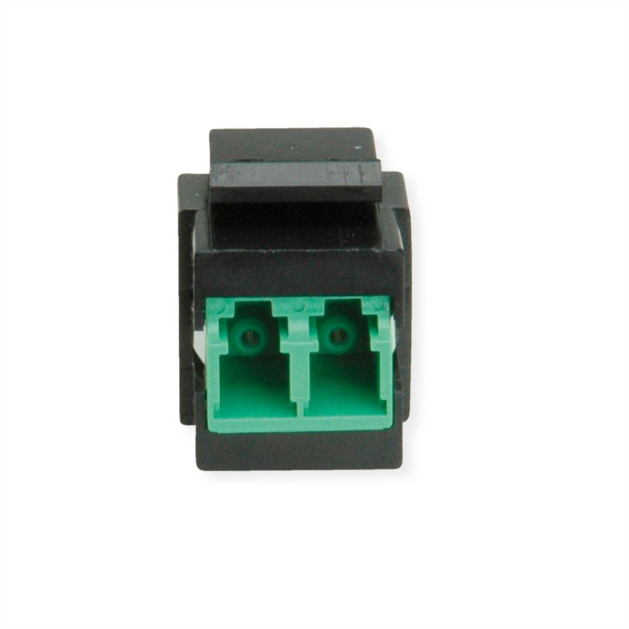 ROLINE Fiber Optic Keystone Jack, LC/LC Duplex, Singlemode, OS2, APC