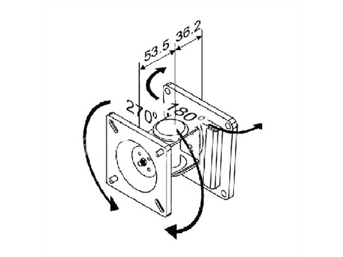 VALUE LCD Monitor Wall Mount Kit, 1 Joint, black