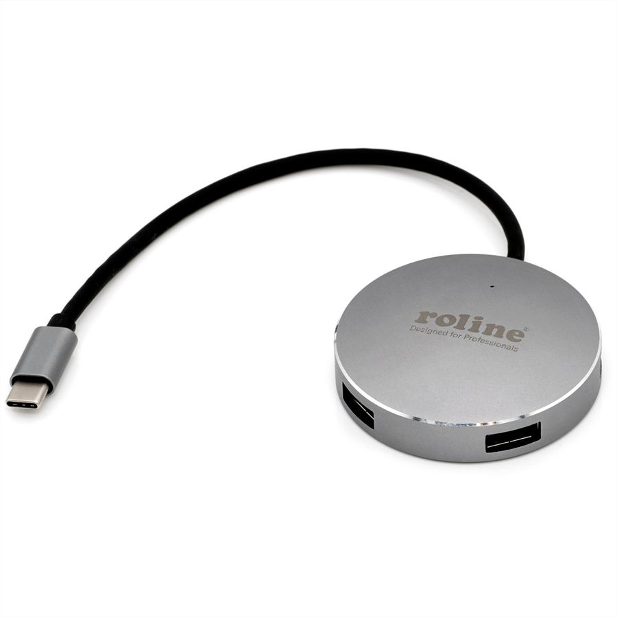 ROLINE USB 3.2 Gen 1 Hub, 4 Ports, Type C connection cable