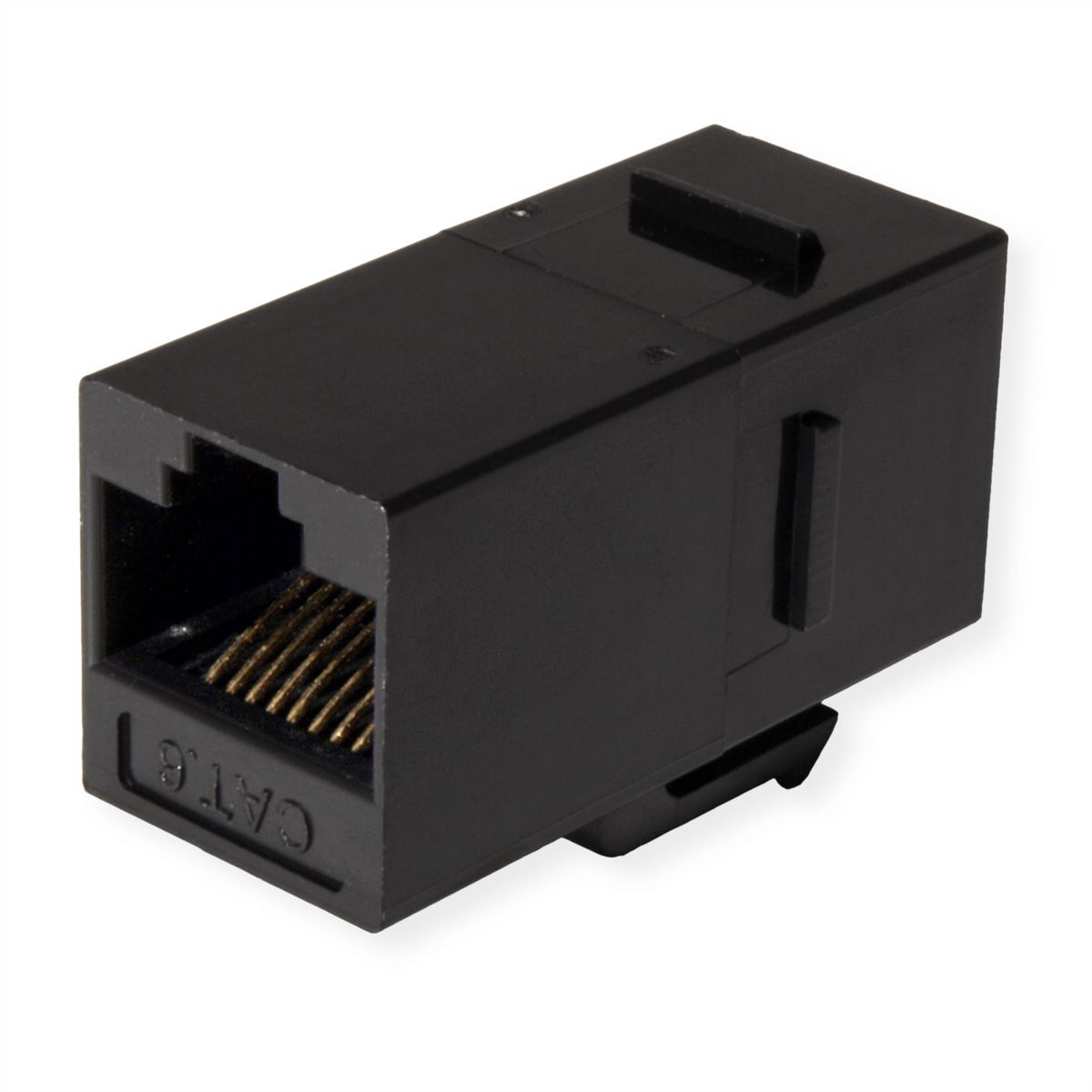 VALUE RJ-45 Keystone Modular Coupler, Cat.6 (Class E), UTP, black