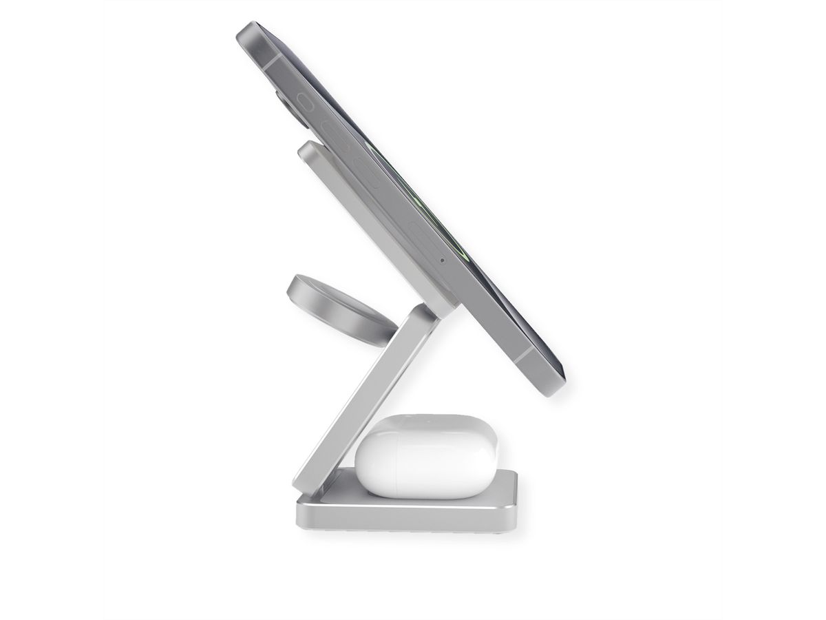ROLINE 3-in-1 Wireless Foldable Charging Stand, for iPhone Devices