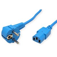 ROLINE Power Cable, straight IEC Connector, blue, 1.8 m