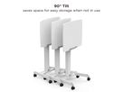 ROLINE PC Standing Workstation, height adjustable, tiltable, white