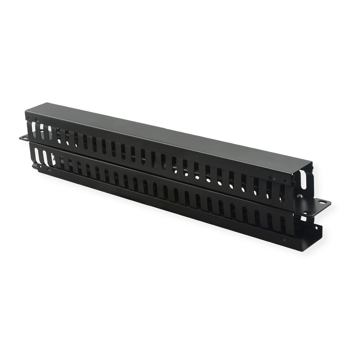 VALUE 19" Front Panel 1U with Double-Sided Patch channel, black