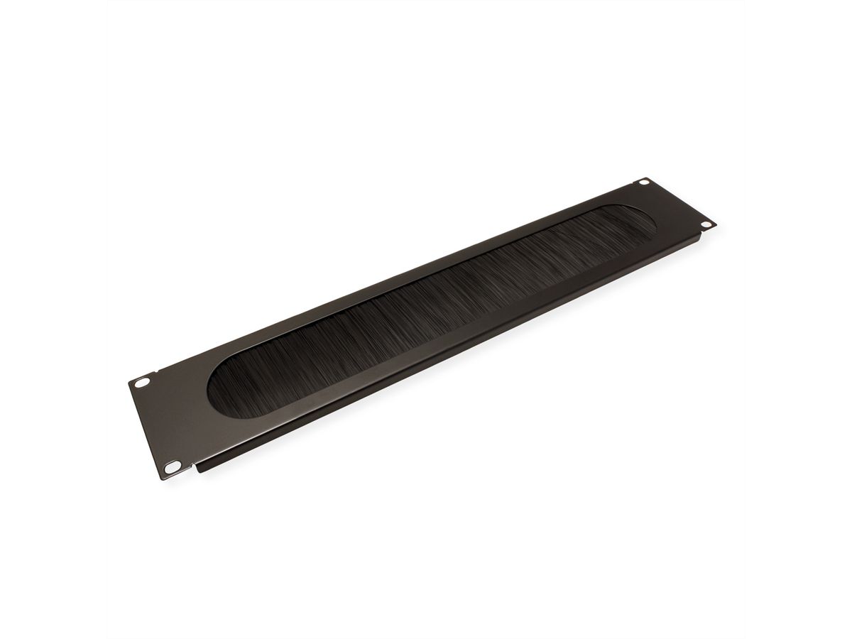 VALUE 19" Cable Entry 2U with Brush Seal, black