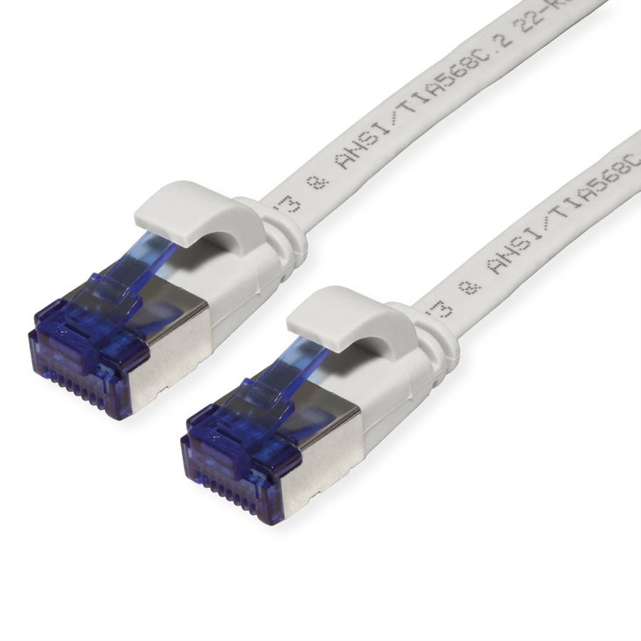 VALUE FTP Patch Cord, Cat.6A (Class EA), extra-flat, grey, 5 m