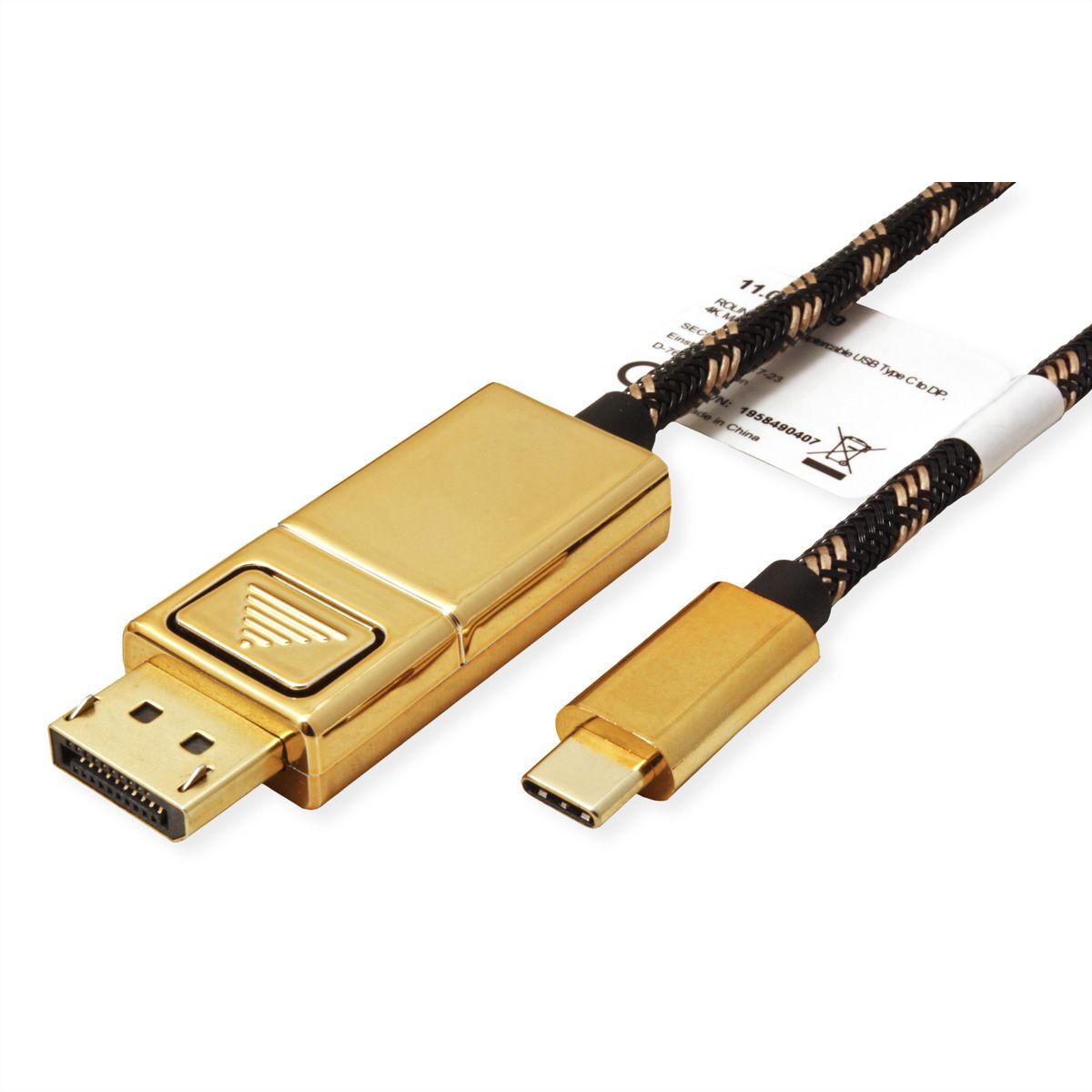 ROLINE GOLD USB-C - DisplayPort Cable, M/M, 1 m