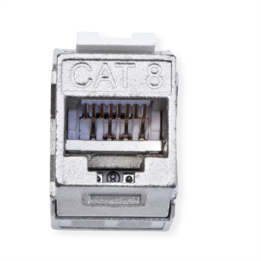 VALUE Keystone Jack, Cat.8 (Class I), RJ-45, STP, Tool-Free, silver