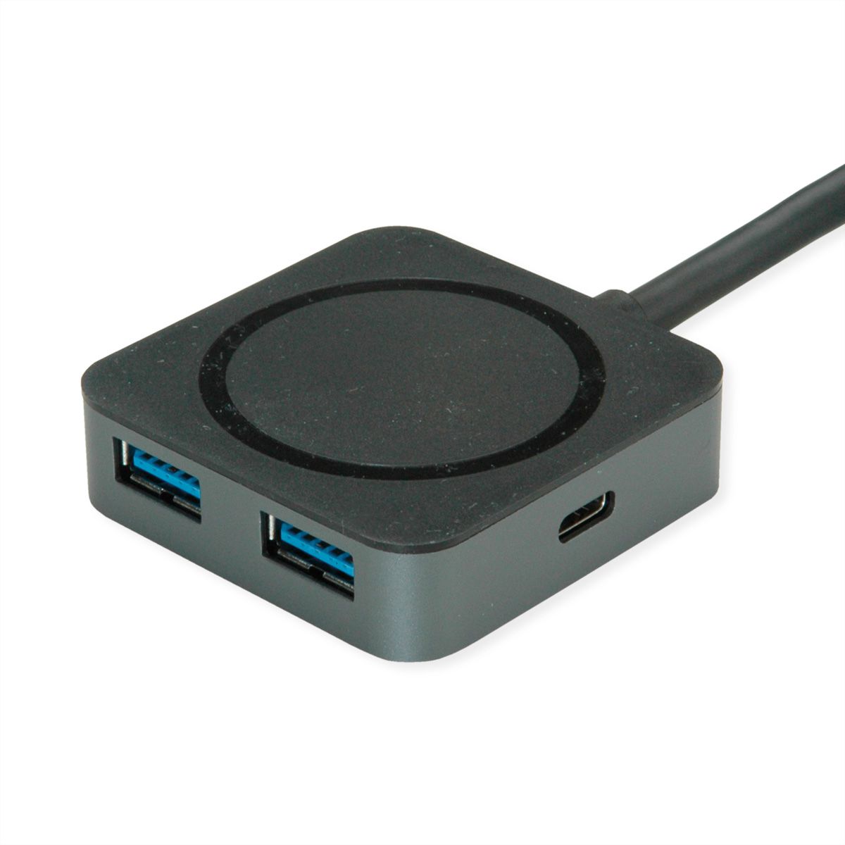 VALUE USB 3.2 Gen 2 Hub, 4 Ports (2x A + 2x C), with Extension Cable, 3 m
