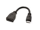 VALUE HDMI High Speed Cable + Ethernet, A - C, F/M, 0.15 m