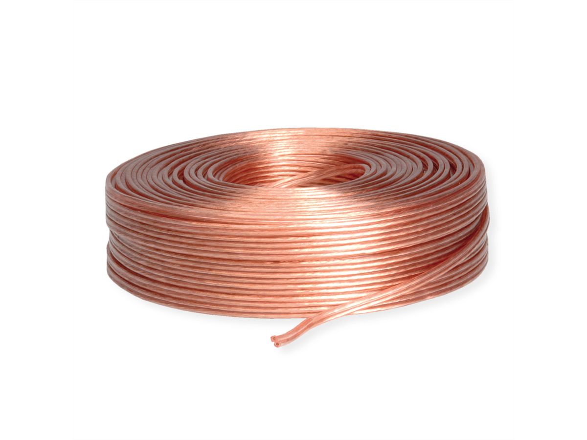 Loudspeaker Cable, transparent, 1.5mm², 100 m roll