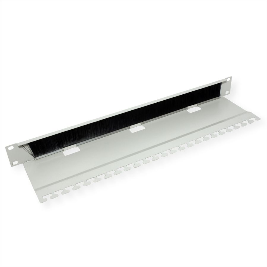 ROLINE 19-inch cable entry, with brush strip 1U grey
