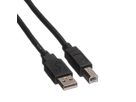 ROLINE USB 2.0 Cable, A - B, M/M, black, 0.8 m