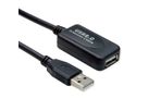 STANDARD USB 2.0 Extension Cable, active with Repeater, black, 5 m
