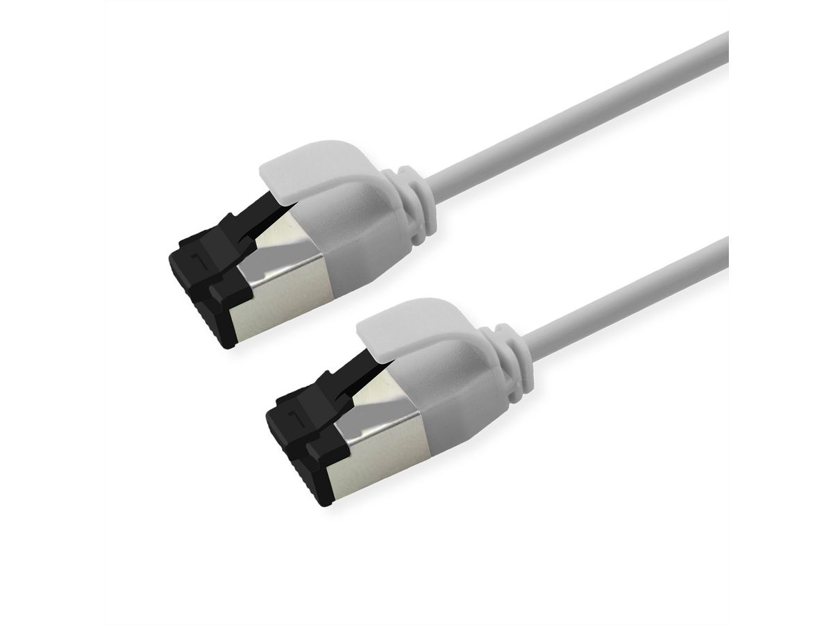 ROLINE U/FTP Patch Cord Cat. 8.1 (Class I), LSOH, SLIM, white, 2 m