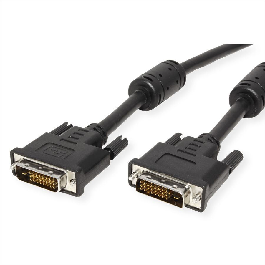 ROLINE DVI Cable, DVI (24+1), Dual Link, M/M, 3 m