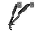 STANDARD Dual Monitor Arm, Mechanical Spring, 2x < 10 kg, < 81,3 cm (32"), black