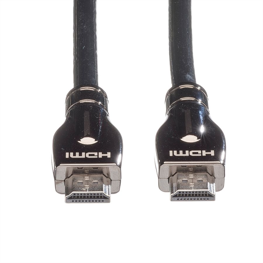 ROLINE HDMI Ultra HD Cable + Ethernet, M/M, black, 15 m