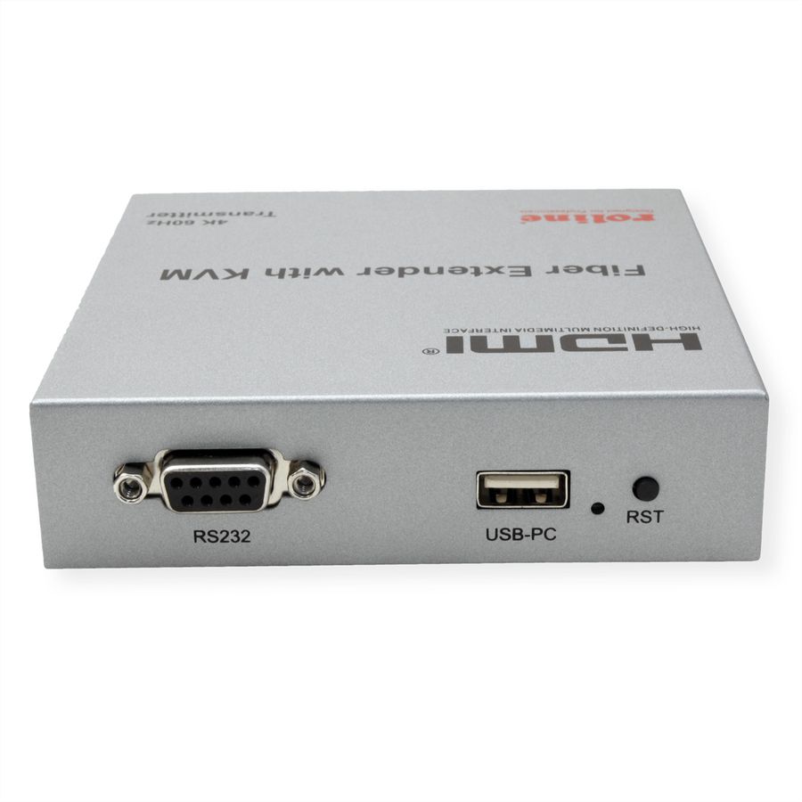 ROLINE KVM Extender over Fiber Optic, HDMI 4K, USB, 20 km