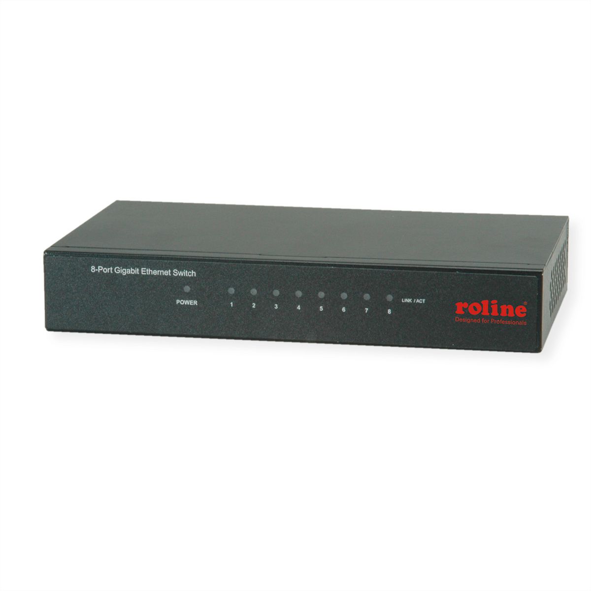 ROLINE Gigabit Ethernet Switch, 8x RJ-45, unmanaged
