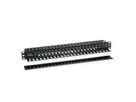 VALUE 19" Front Panel 1U with Double-Sided Patch channel, black