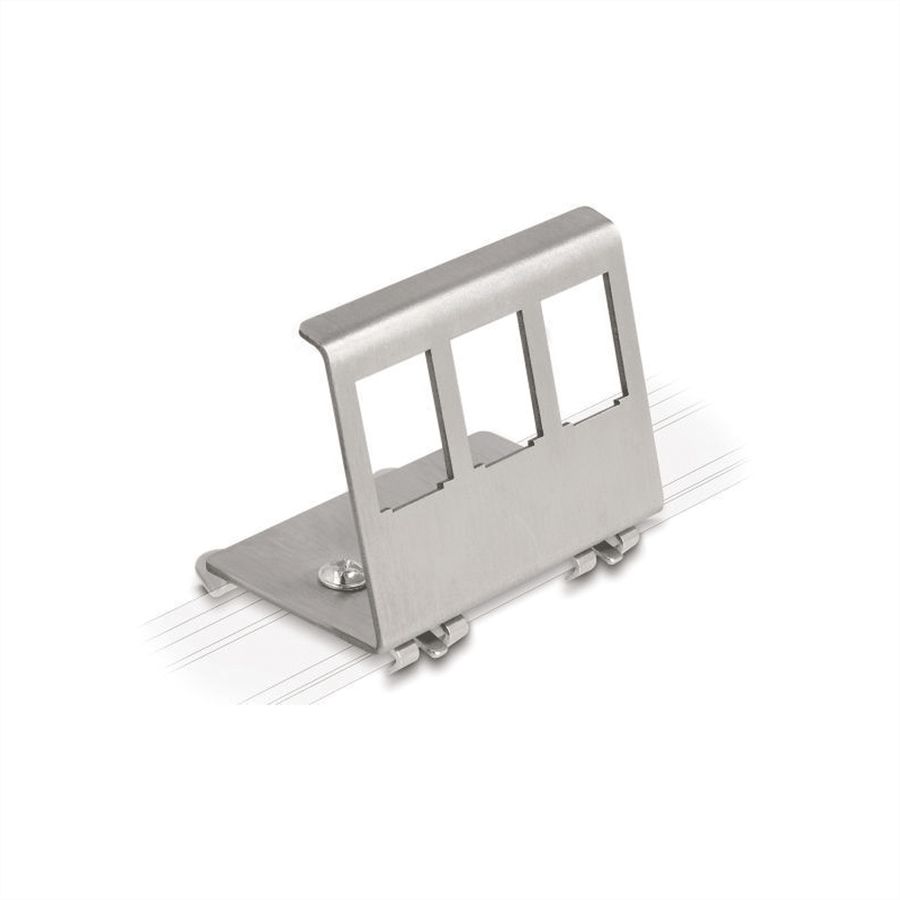 VALUE DIN Rail Adapter, empty, 3x Keystones