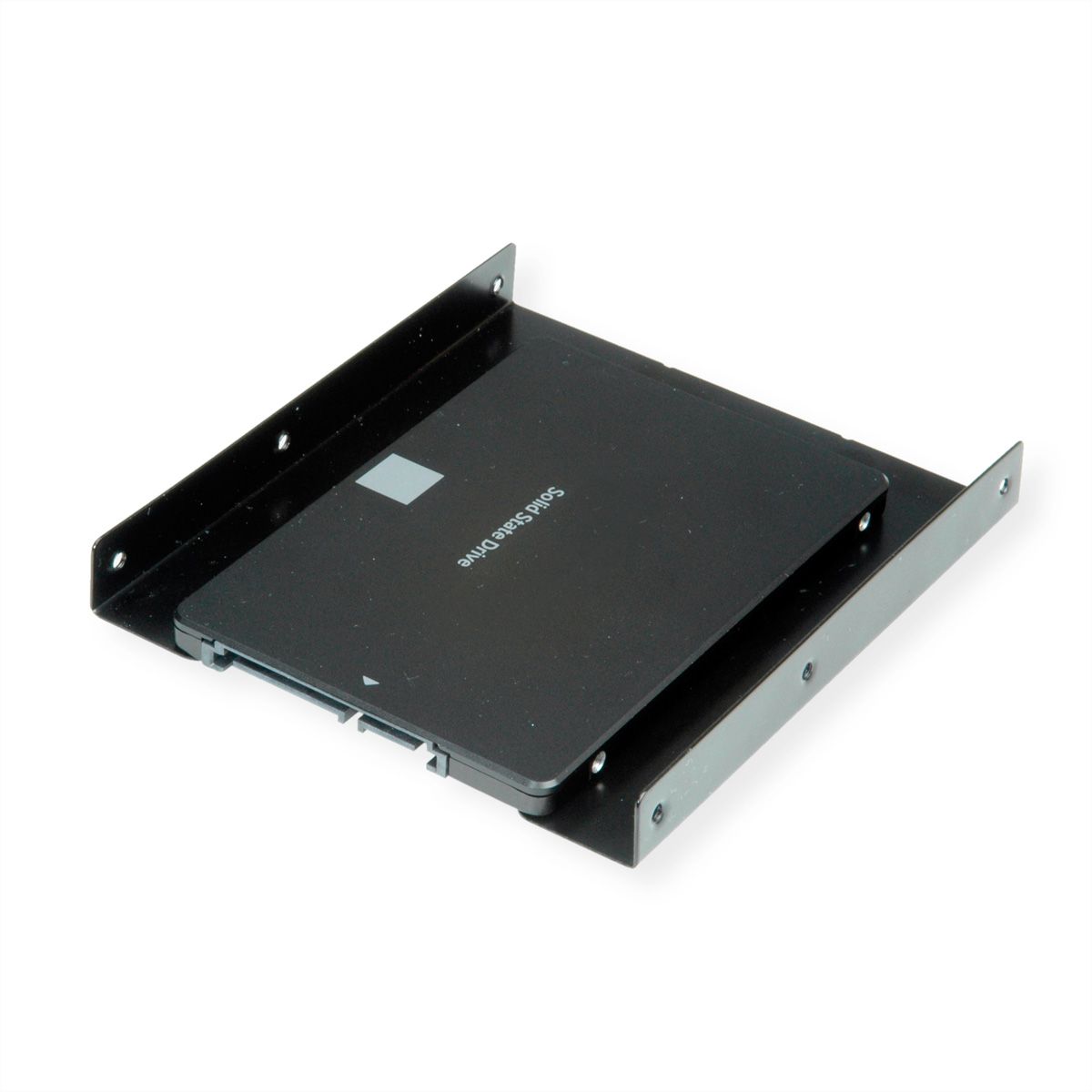 ROLINE HDD/SSD Mounting Adapter, 3.5 inch frame, for 1x 2.5 inch HDD/SSD, metal, black