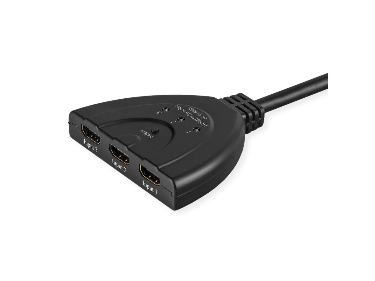 VALUE HDMI Switch, 3x1, 4K60Hz