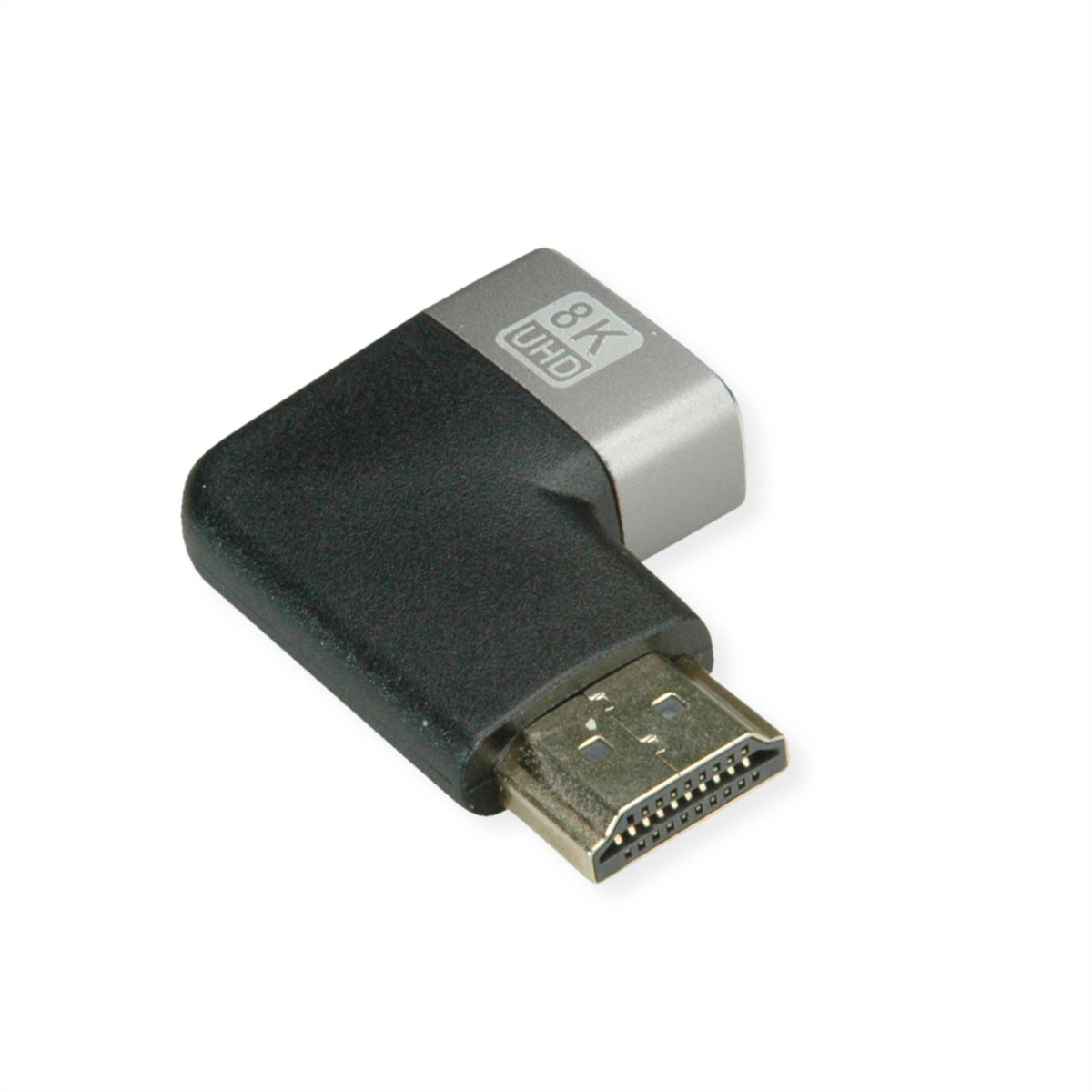 ROLINE 8K HDMI Adapter, M/F, 90° angled