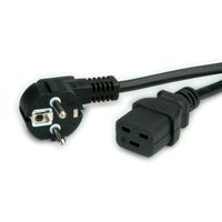 VALUE Power Cord 3P German Type, IEC320 - C19 16A, black, 0.8 m