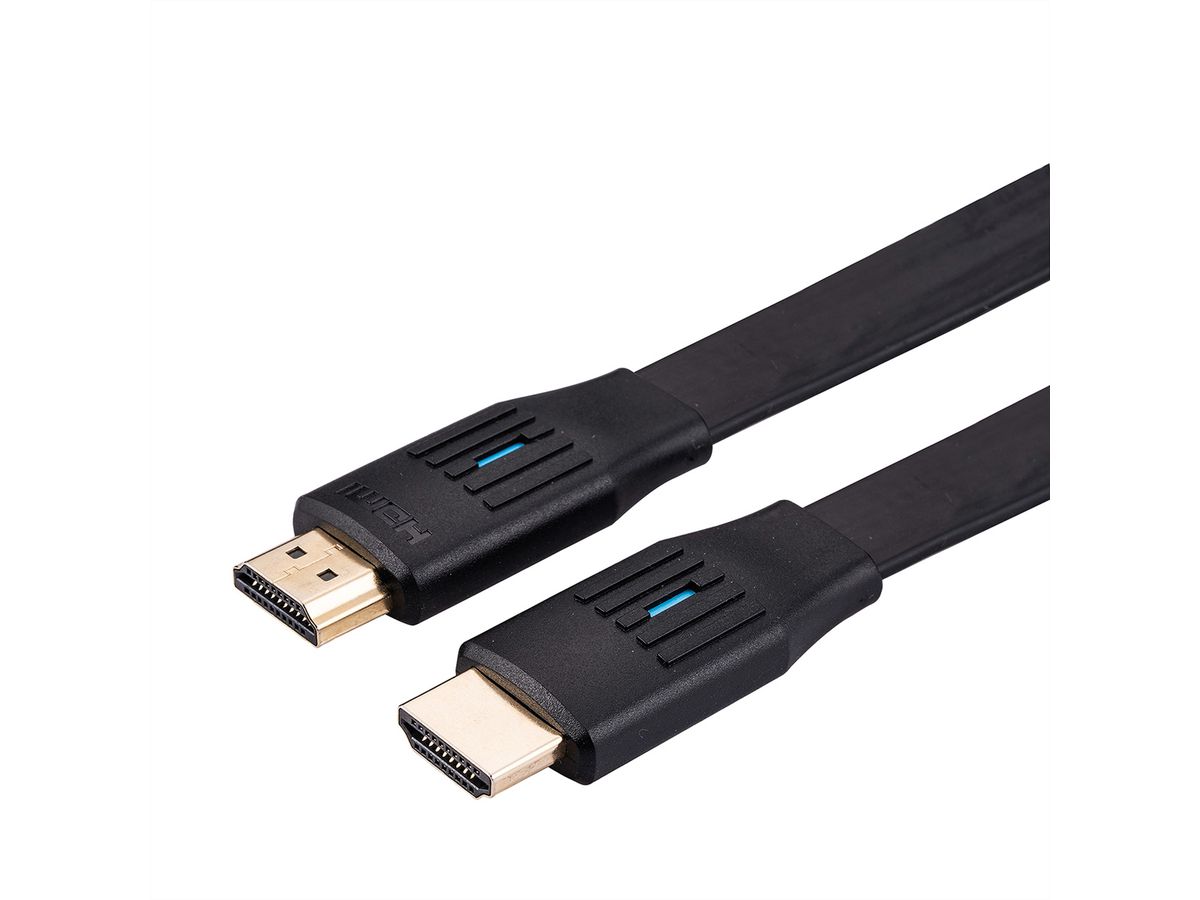 VALUE HDMI 8K (7680 x 4320) Ultra HD Cable + Ethernet, Flat, M/M, black, 1 m