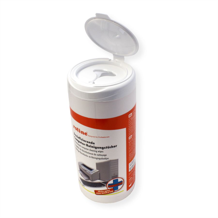 ROLINE Disinfectant Computer Cleaning Wipes, 100 pcs.