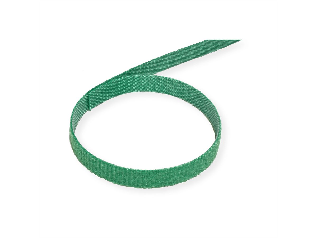 VALUE Strap Cable Tie Roll, Width 10mm, green, 25 m