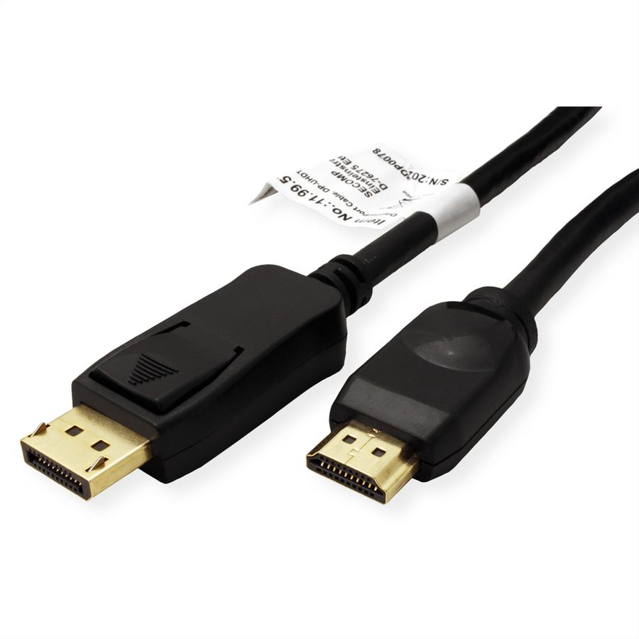 VALUE DisplayPort Cable, DP - UHDTV, M/M, black, 7.5 m