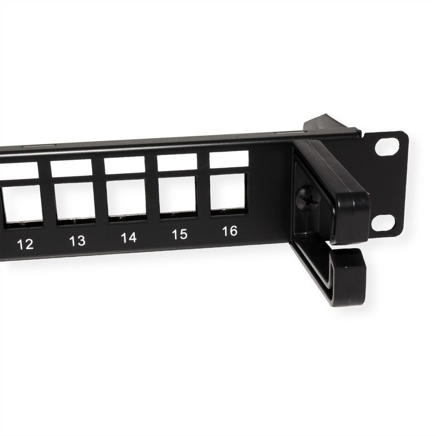 ROLINE Keystone 19'' Module Frame, 16 Ports, shielded, black
