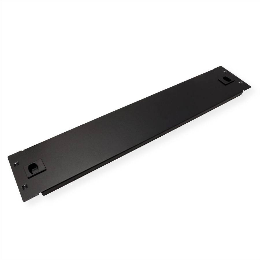 19" Blank Panel, Snap-in, 2U, Metal, black