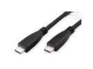 ROLINE RM USB 3.2 Gen 2 Cable, PD (Power Delivery) 20V5A, with Emark, C-C, M/M, black, 1 m